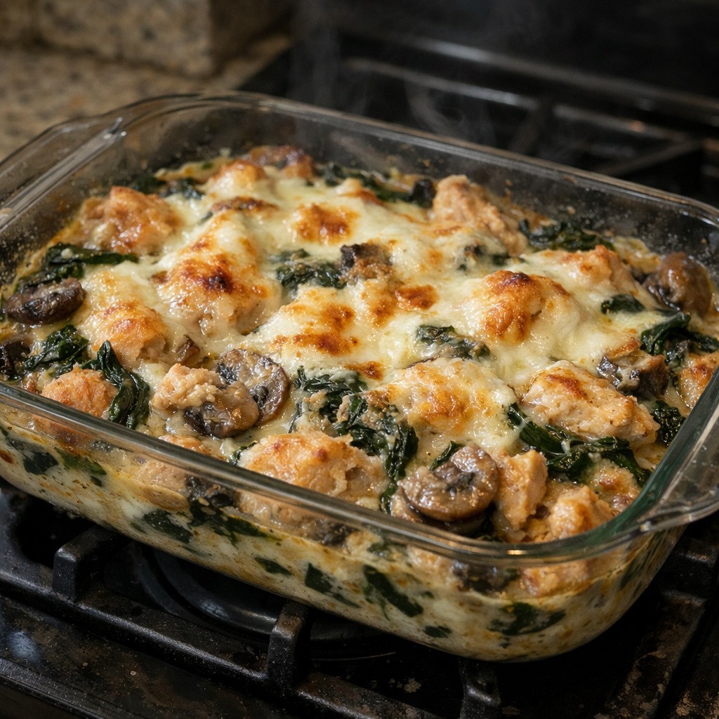 Chicken Spinach & Mushroom (Low Carb)