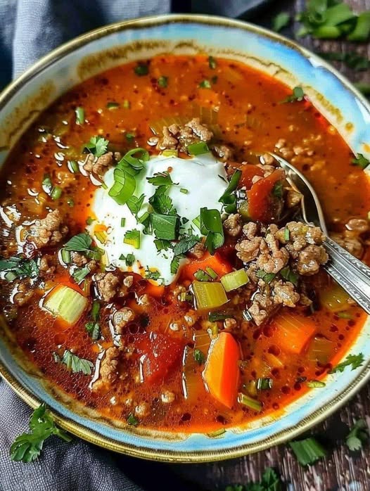 🧀 Cheesy Keto Taco Soup