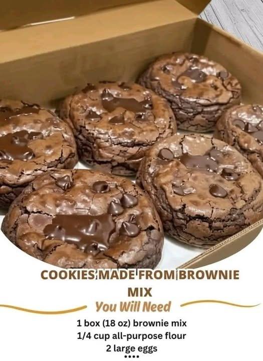 🍫 Brownie Cookies (From Brownie Batter)