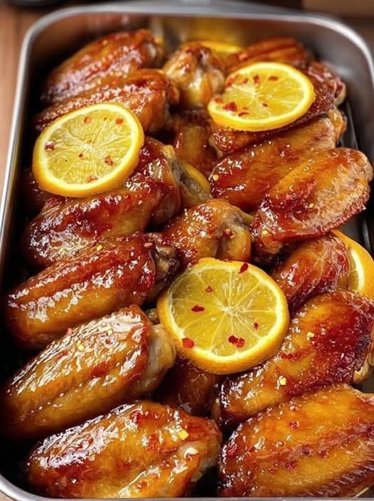 Golden Baked Honey Lemon Chicken Wings with Zesty Citrus Glaze